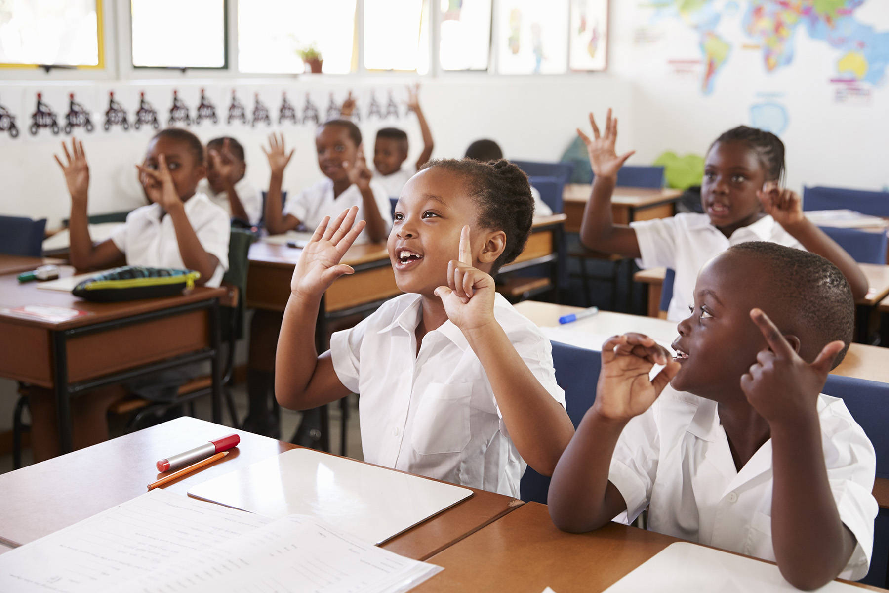 Students during school activities
